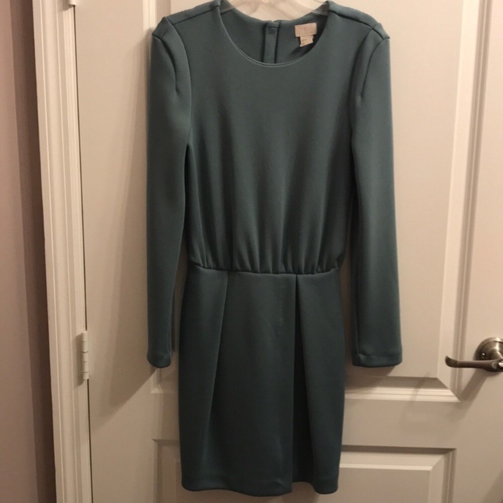 H&M Long sleeve teal dress sz 4